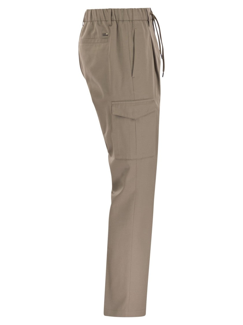 Herno Pure Cotton Resort Cargo Trousers