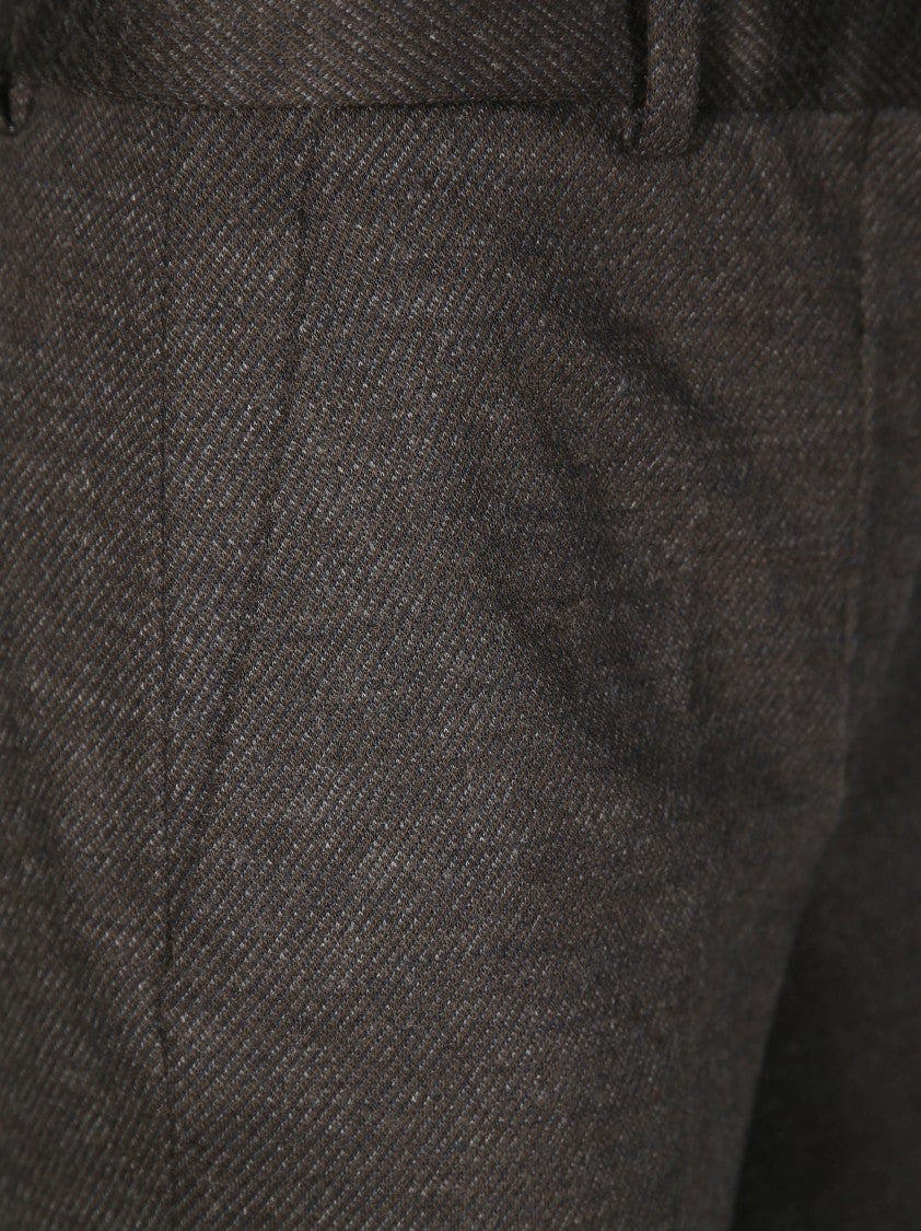 Circolo Virgin Wool With Tailored Fit Straight-Leg Pants