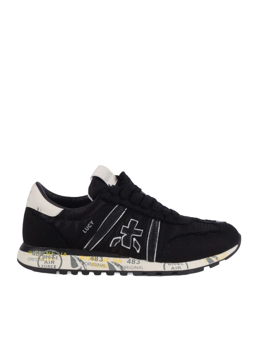 Premiata Black Sneakers With Textured Upper