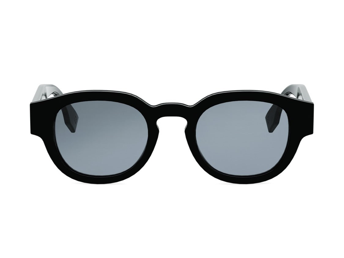 Fendi Fe40182i Glossy Bold Rounded Acetate Sunglasses