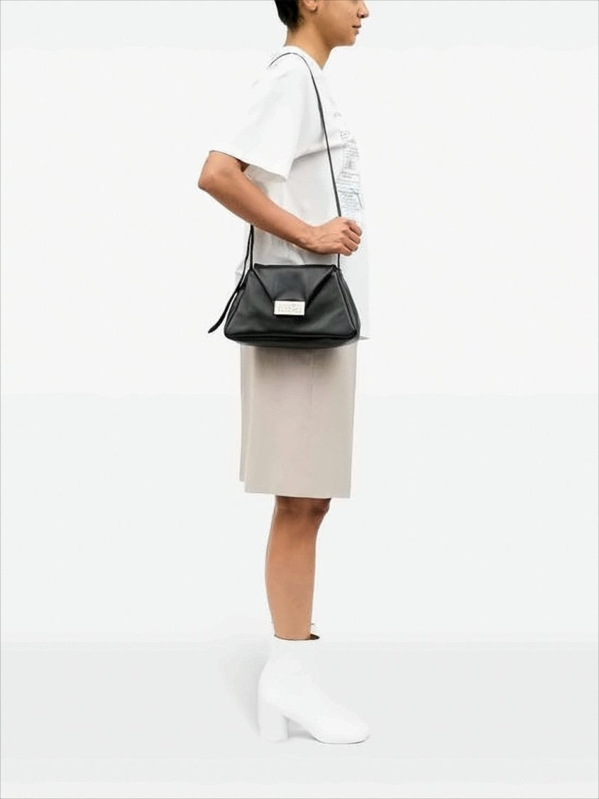 Mm6 By Maison Margiela Structured Triangular Shoulder Bag In Smooth Calf Leather