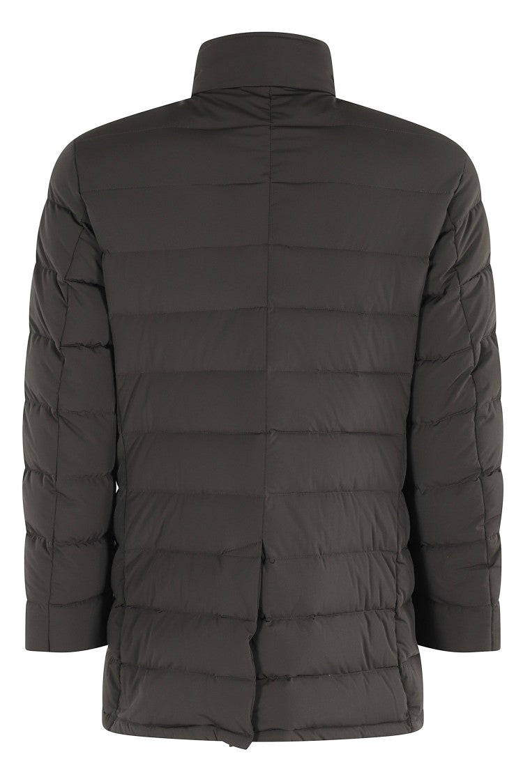 Moorer Quilted Dark Brown Down Jacket