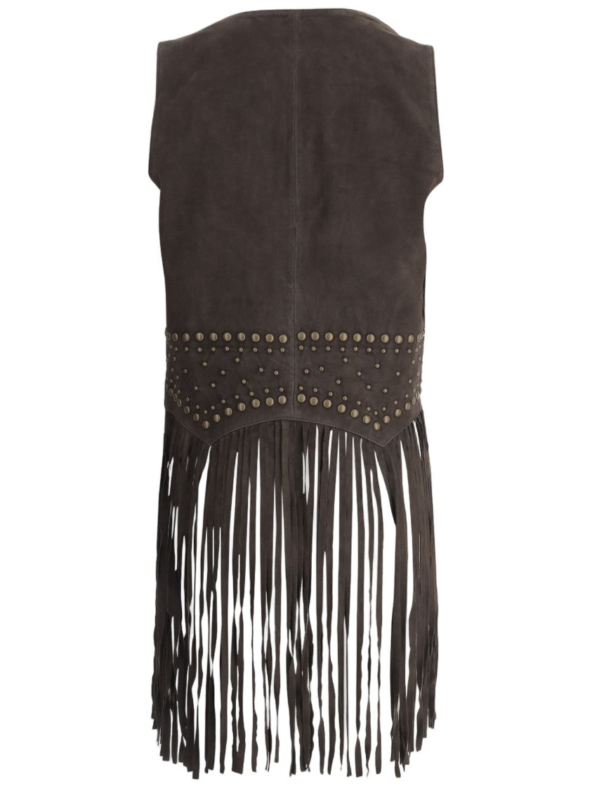 Uncommon Suede Vest With Fringes
