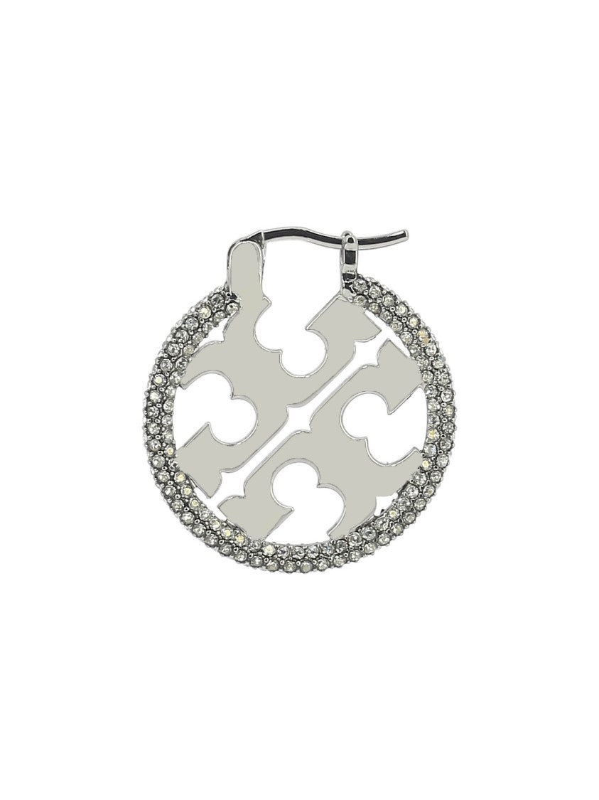 Tory Burch Circular Earrings With Logo Motif