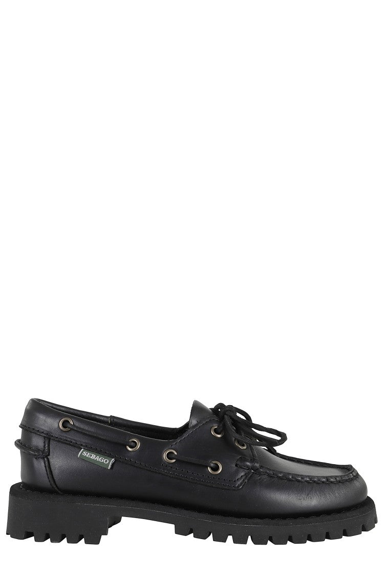 Sebago Moccasin-Style Black Leather Loafers