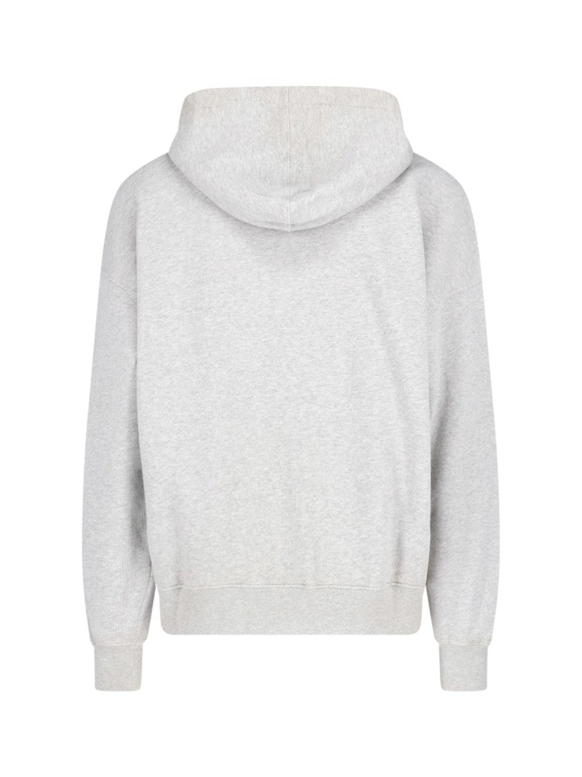 Golden Goose Gray Flag Vintage Cotton Hooded Sweatshirt