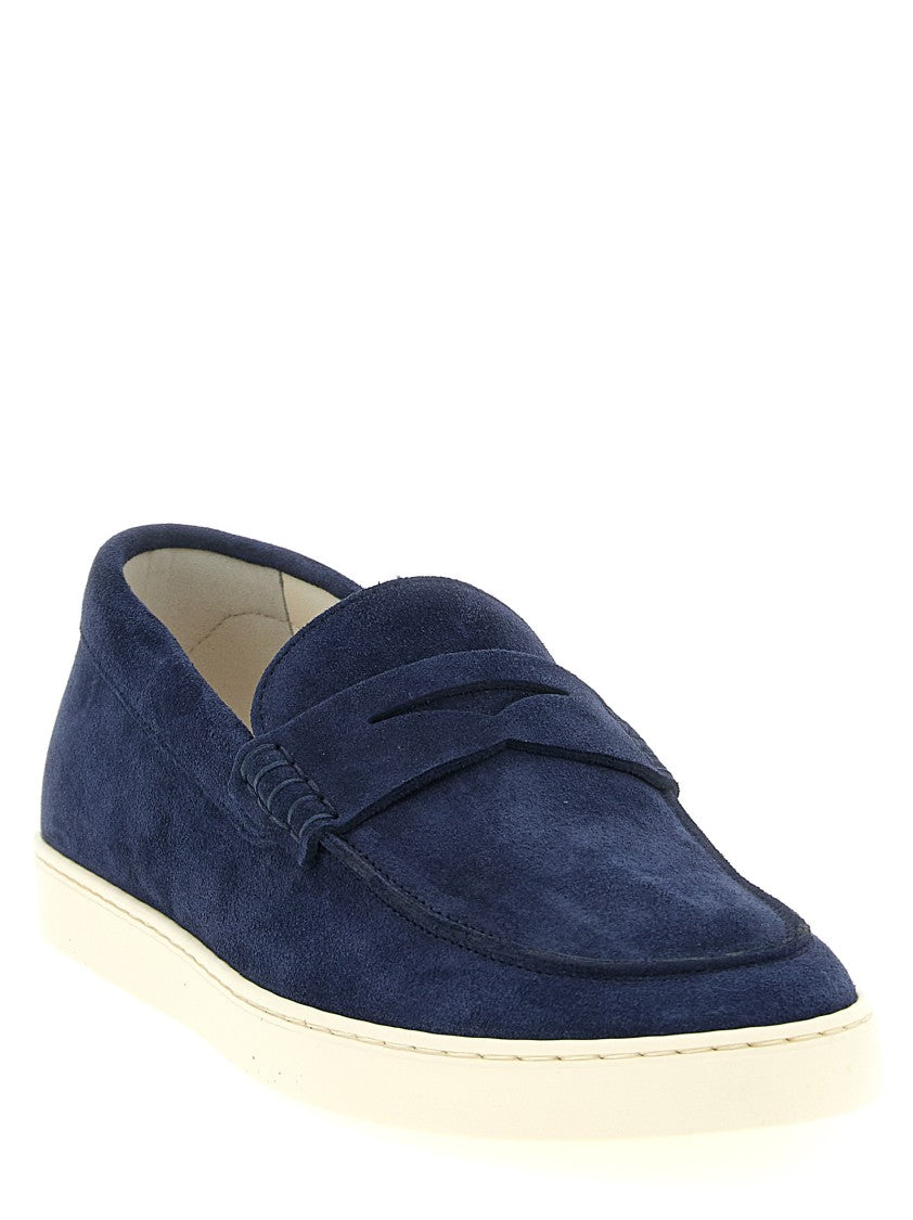 Brunello Cucinelli Suede Slip-On Loafers With Natural Latex Sole