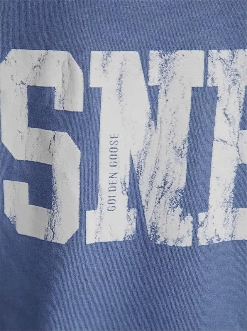 Golden Goose Relaxed Fit Long-Sleeve T-Shirt With Distressed Print