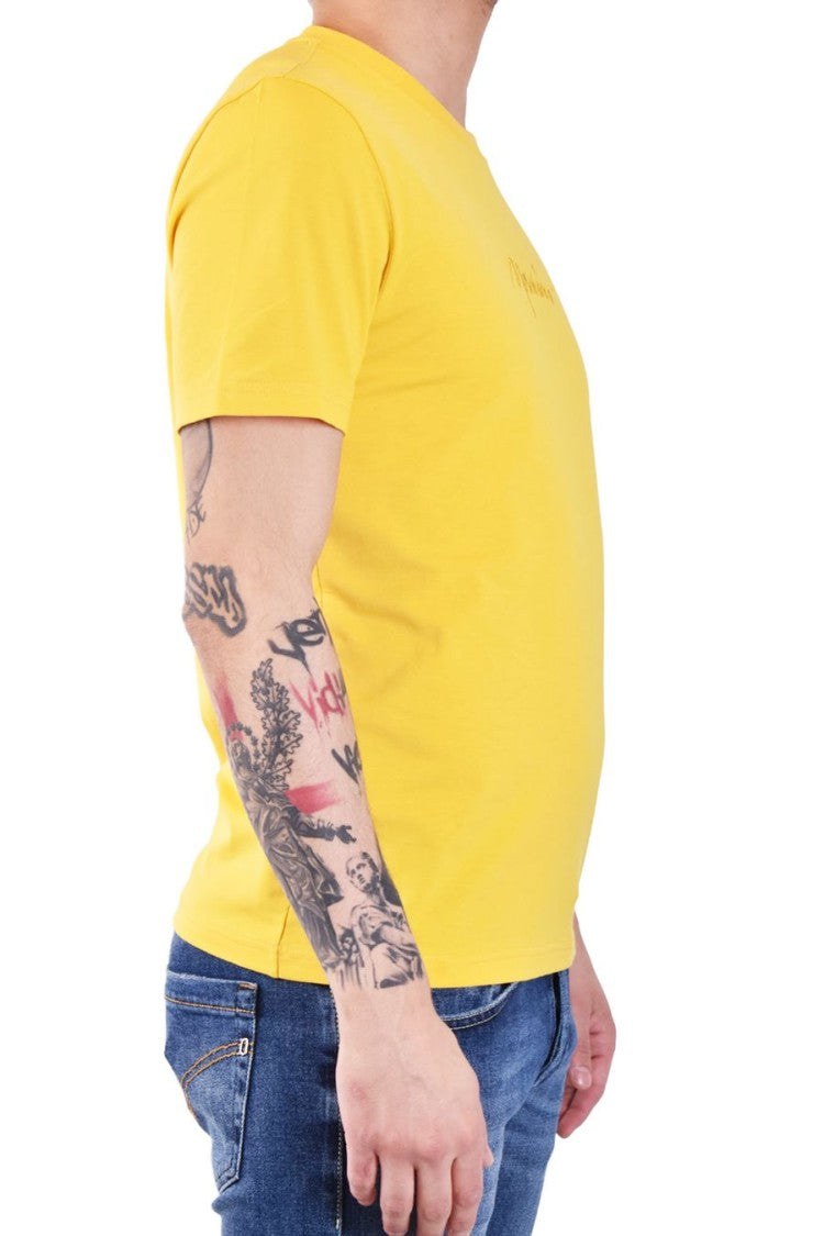 Moschino Yellow Logo Embroidered T-Shirt