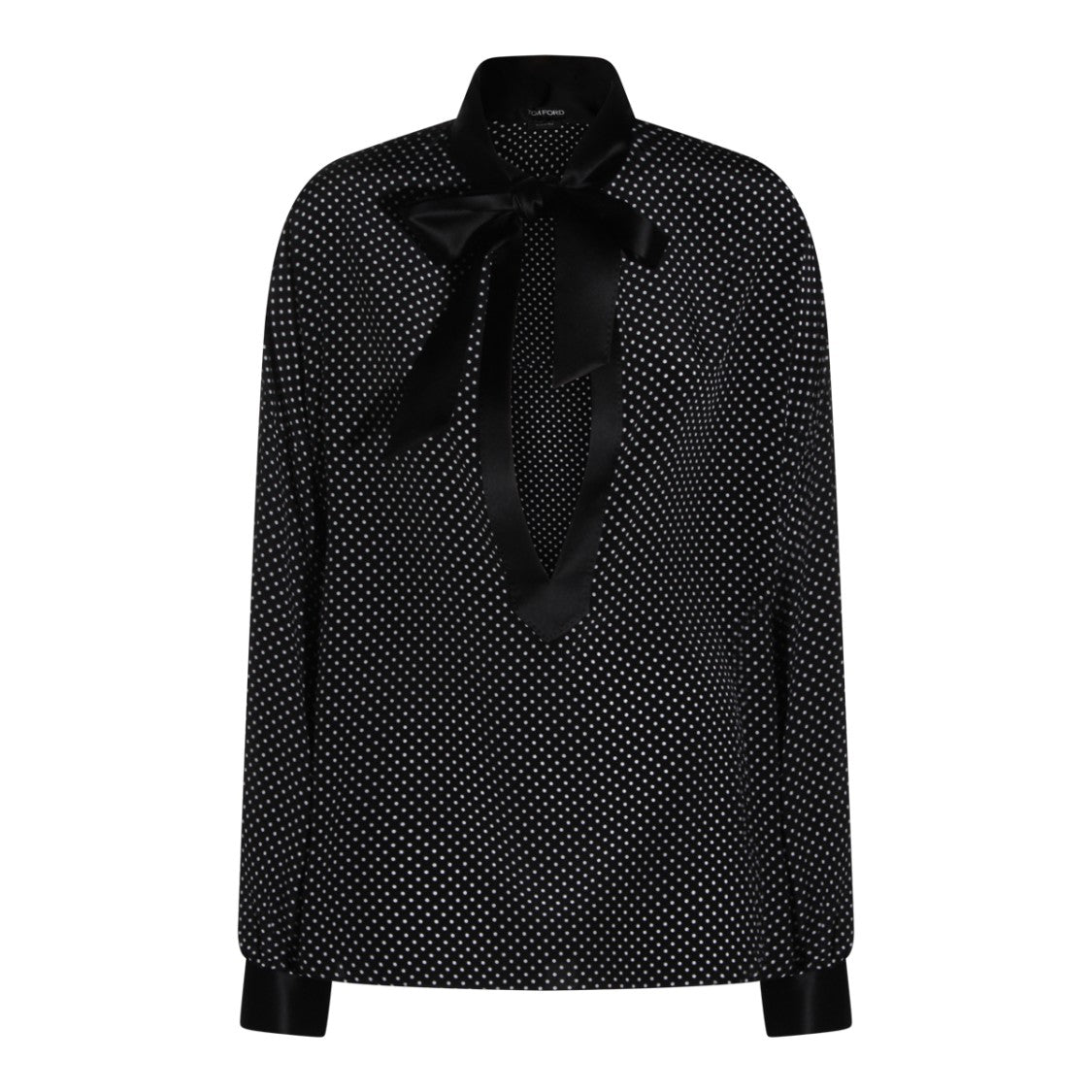 Tom Ford Polka Dot Blouse With Satin Bow Detail