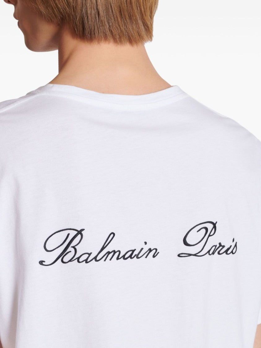 Balmain Relaxed-Fit White T-Shirt