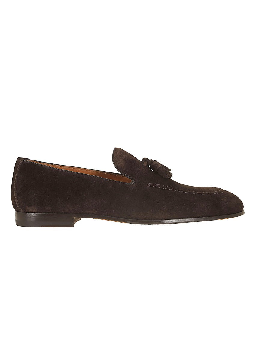 Doucal's Tassel Detail Calf Leather Moccasin
