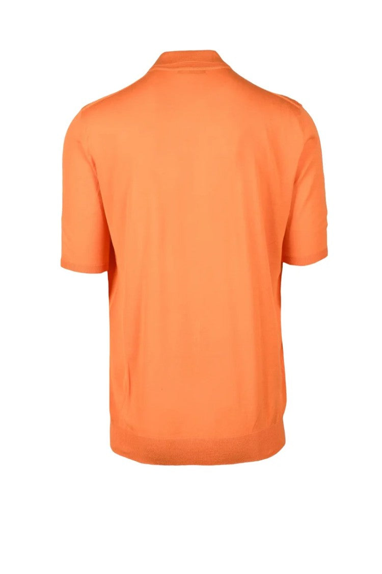 Hawico Orange Cotton Knit Polo