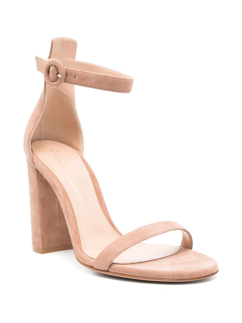 Gianvito Rossi Beige Suede Sandals