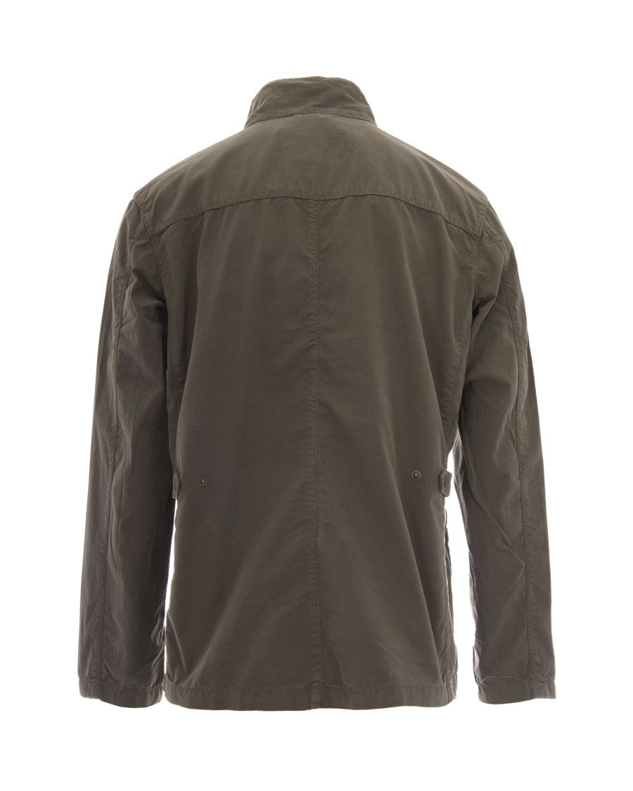 Barbour Tailored Casual Jacket In Dusty Olive Cotton