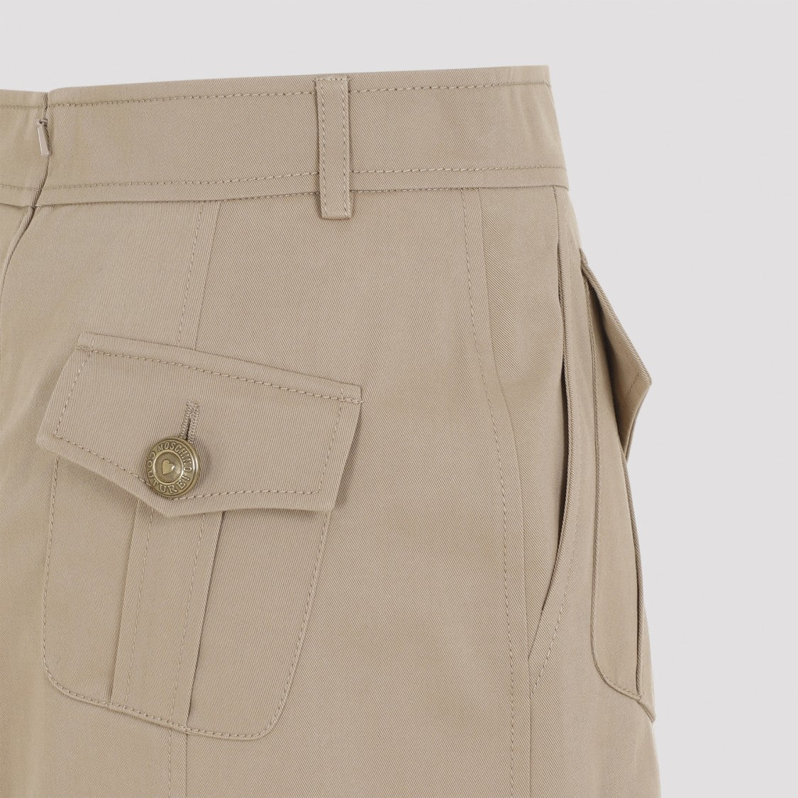 Moschino Utility-Inspired Midi Skirt With Multiple Pockets And Tailored Fit