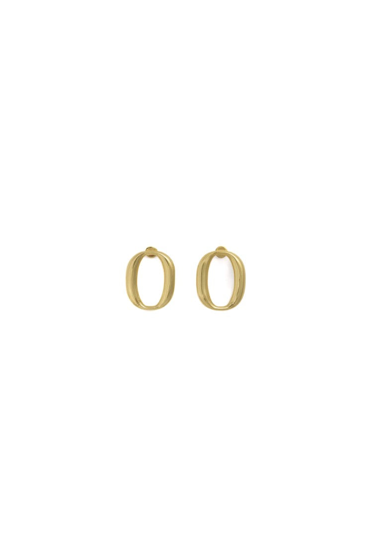 Patou Gold-Plated Oval Earrings