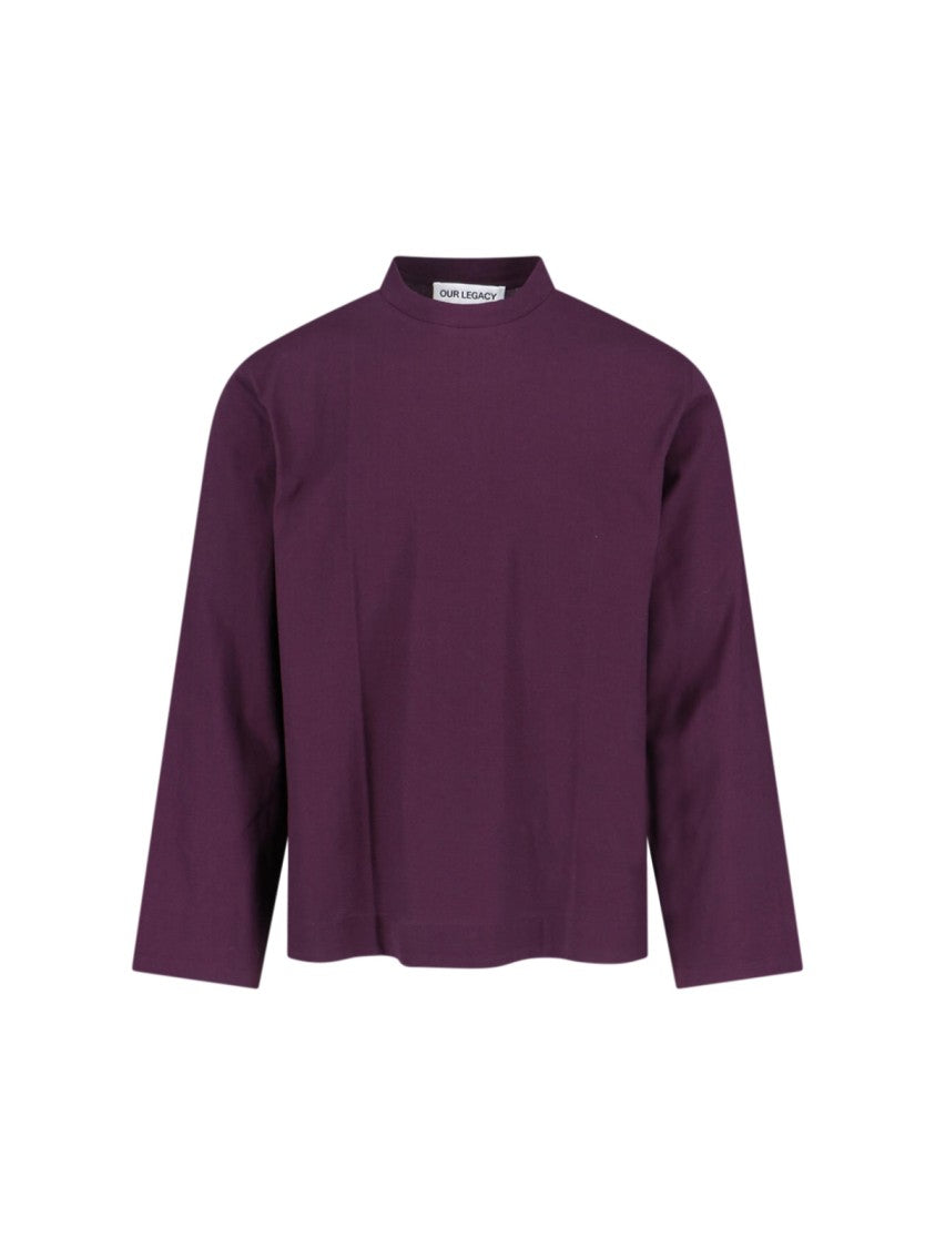 Our Legacy “Damson” Long-Sleeve Knit Top – Light Blue