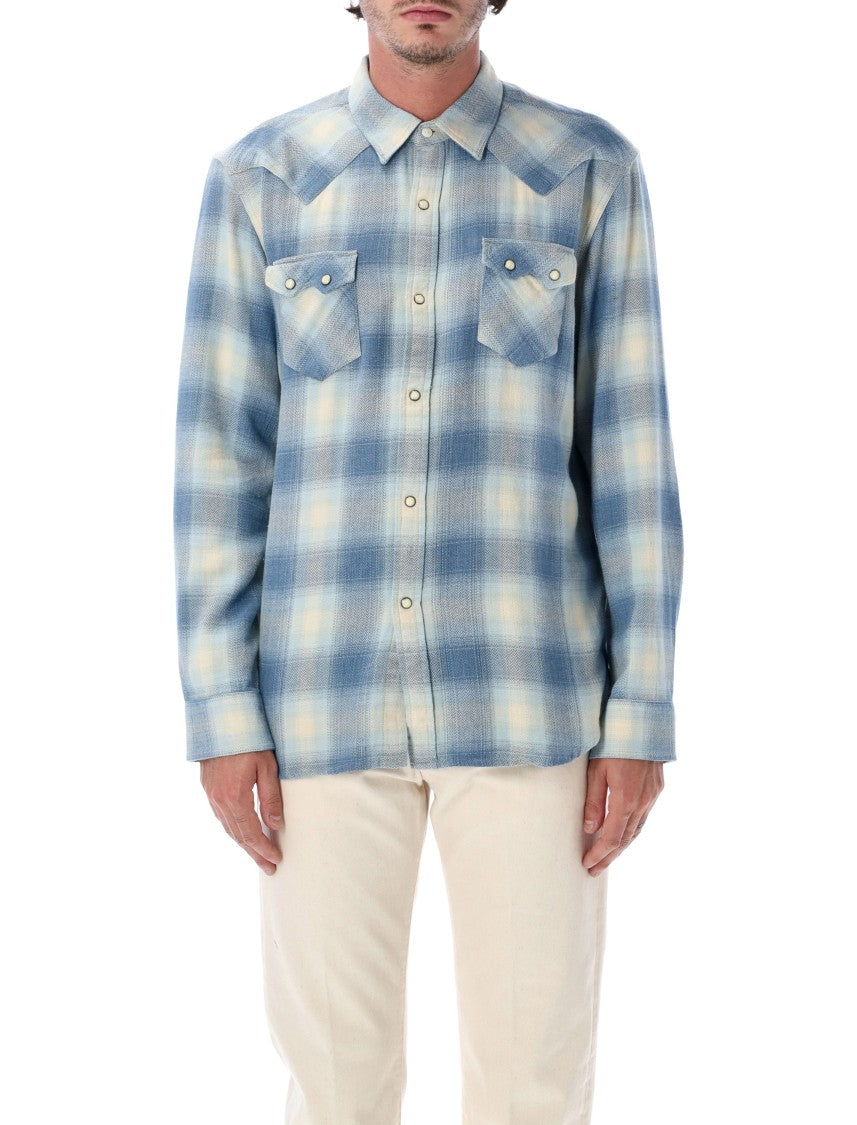 Fortela Josh Checkered Pure Cotton Snap Western Casual Shirt
