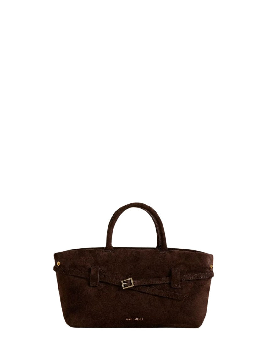 Manu Atelier Brown Le Cambon 25 Suede Shoulder Bag