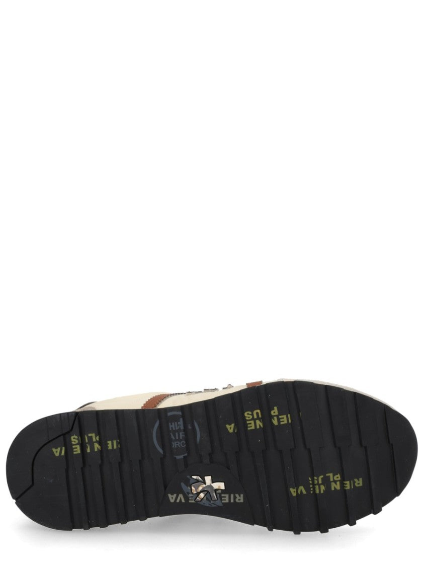 Premiata Beige Lucy Suede Accents Sneakers