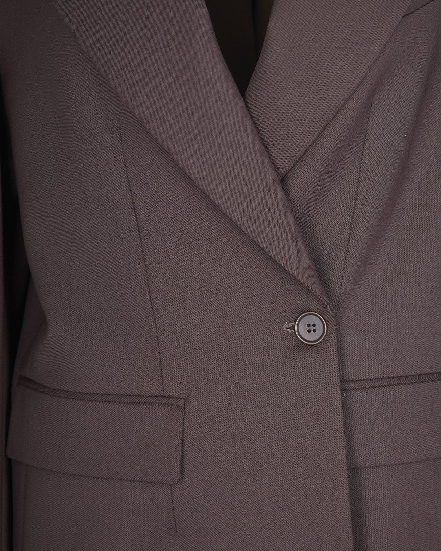 P.A.R.O.S.H. Dark Brown Single-Breasted Blazer