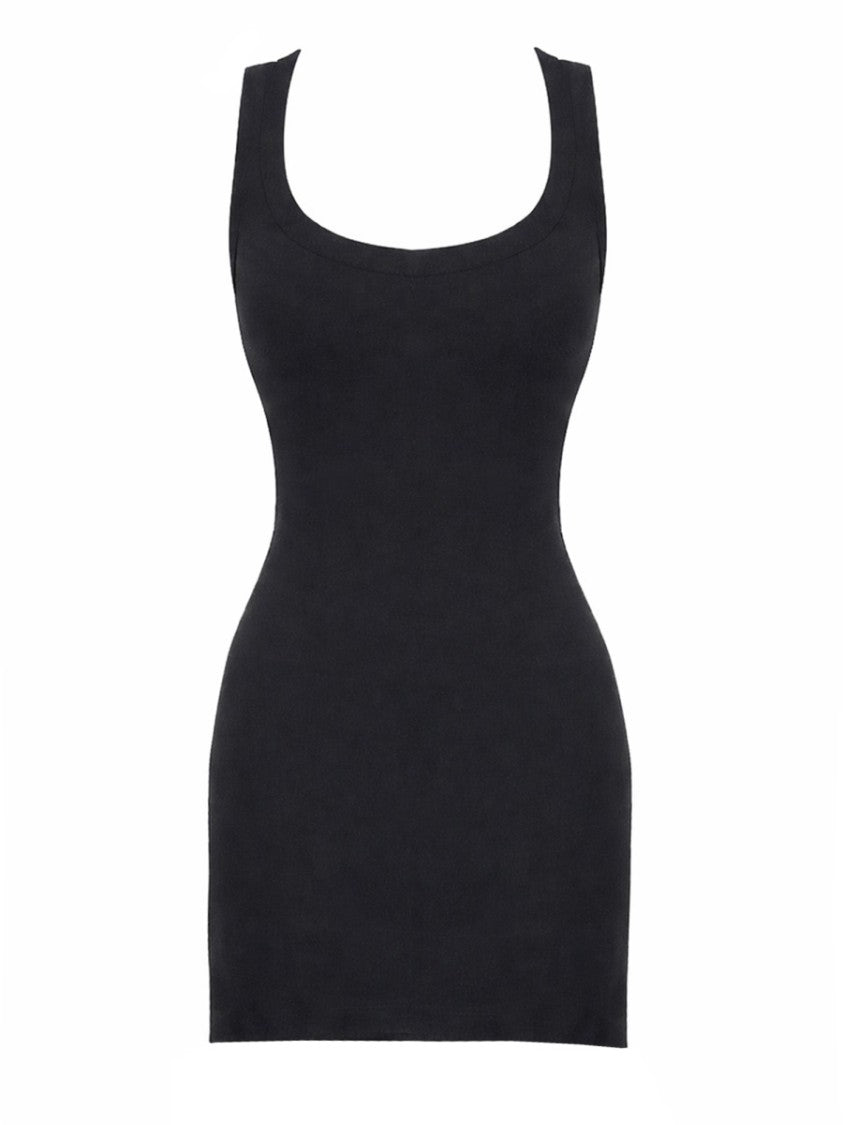The Attico Viscose Blend Strappy Back Mini Dress
