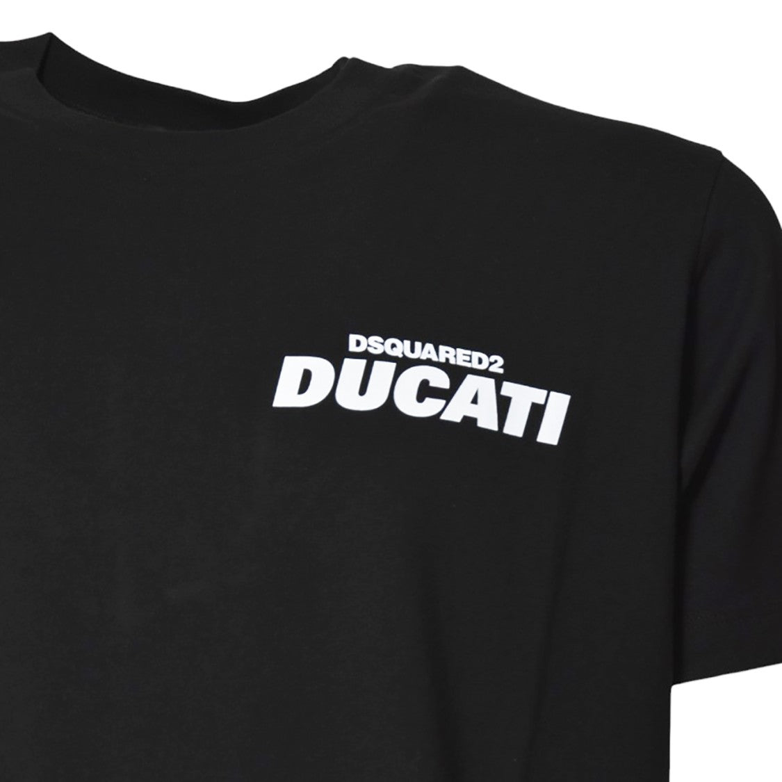 Dsquared2 Short-Sleeve Black T-Shirt With Bold Logo Print