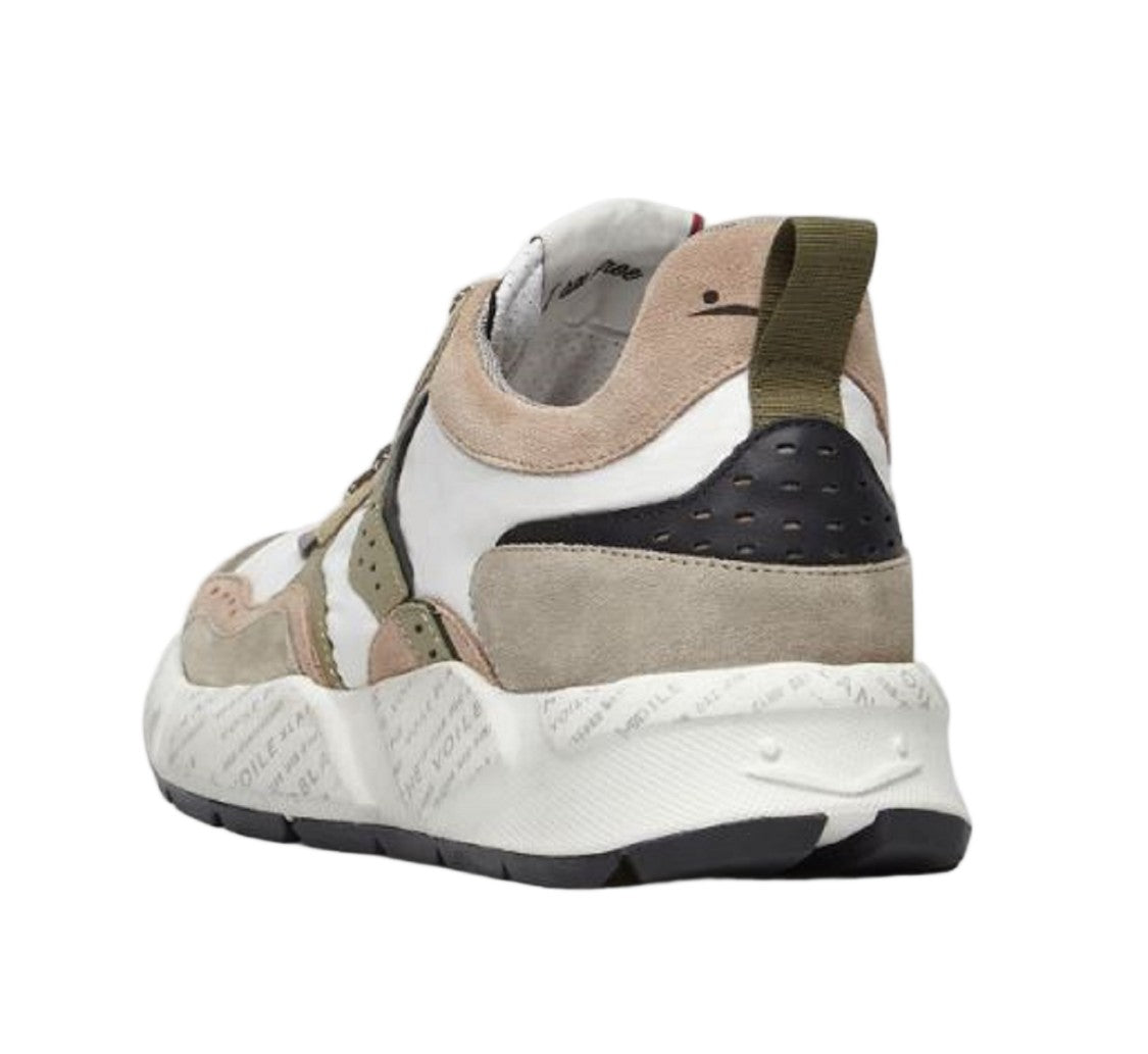 Voile Blanche Taupe White Stone Laced Comfort Shoes