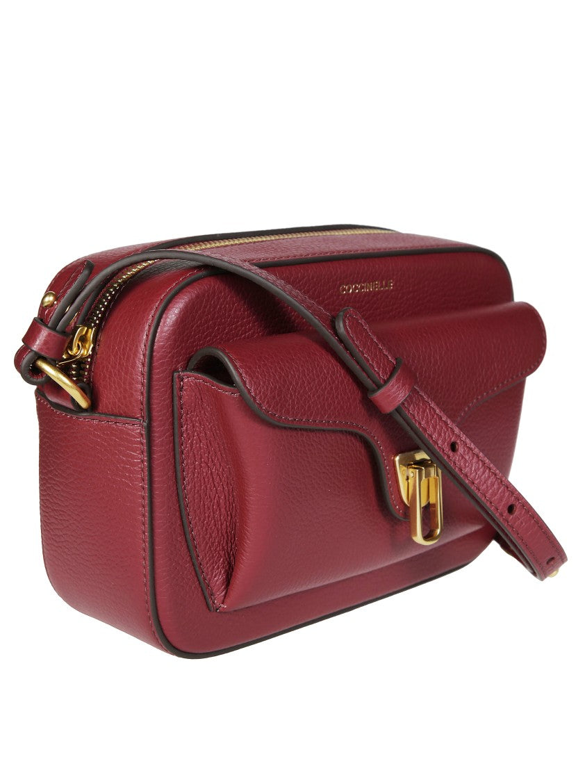 Coccinelle Textured Leather Crossbody Bag