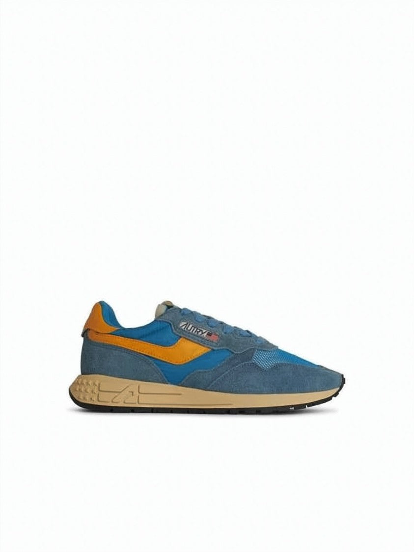 Autry Layered Blue And Orange Low-Top Sneakers