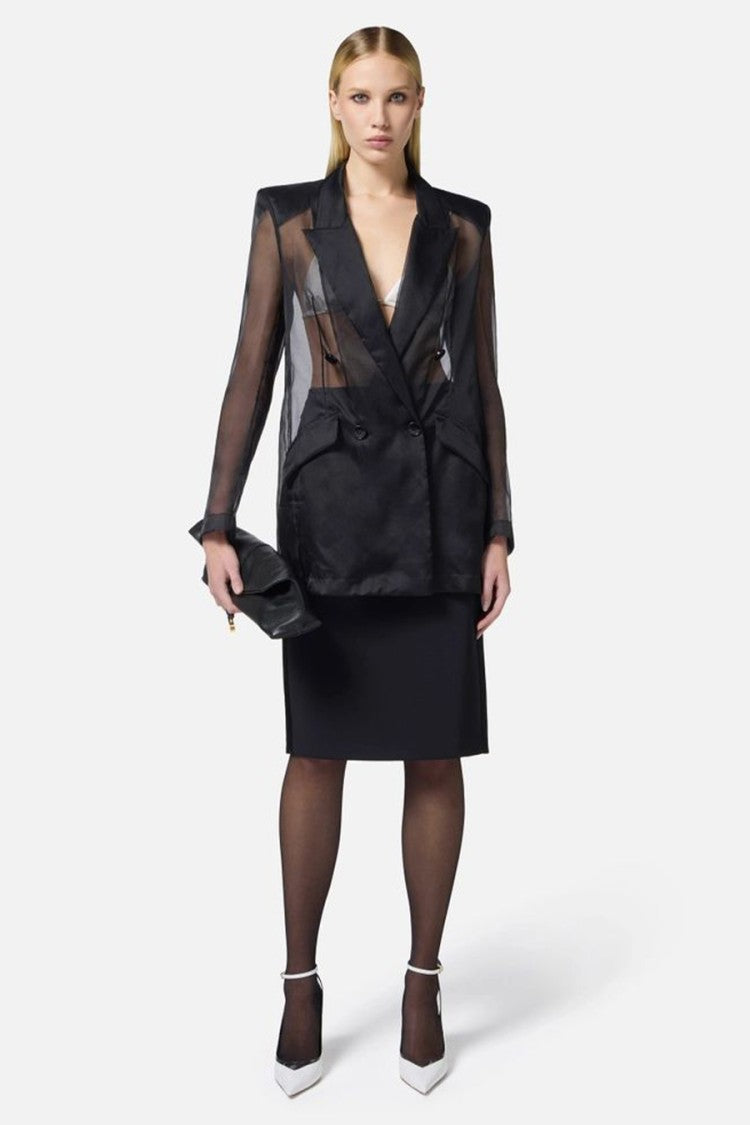 Elisabetta Franchi Fitted Midi Modern Design Skirt