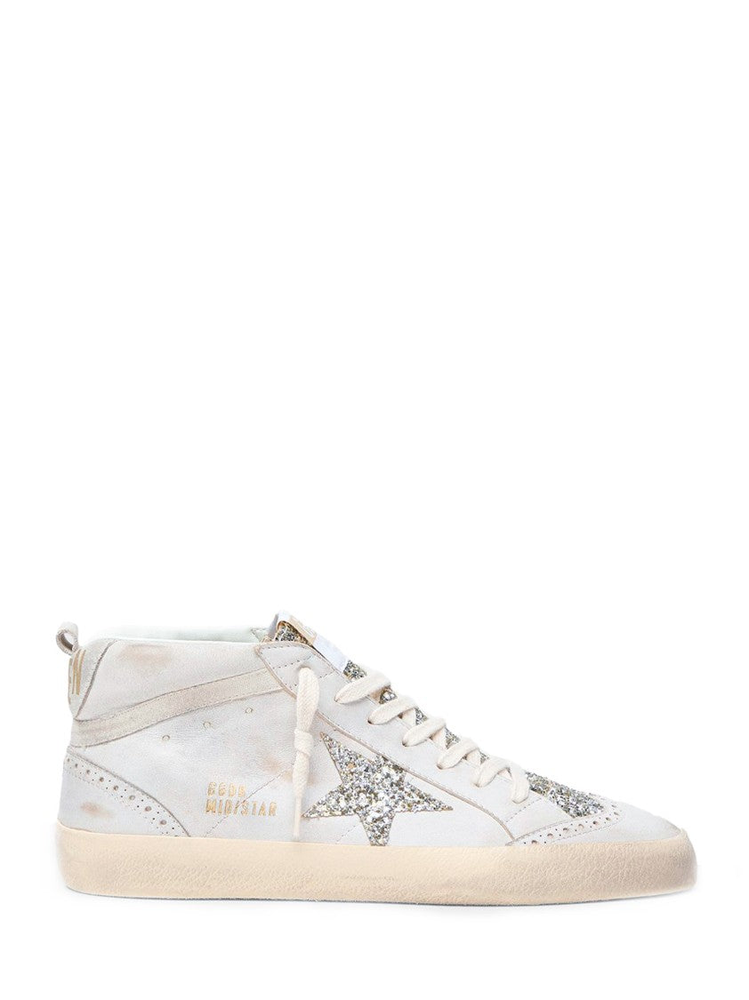 Golden Goose Mid Star White Sneakers