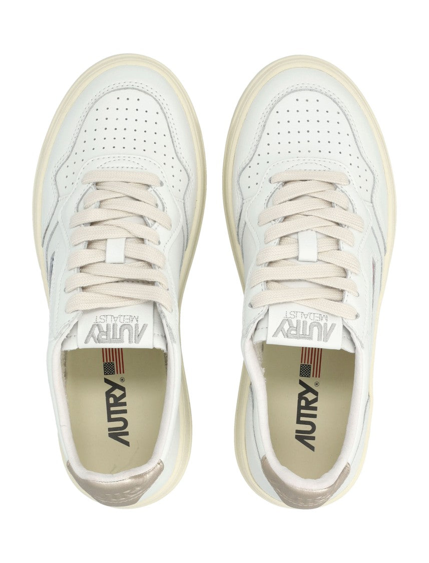 Autry Medalist Low-Cut Perforated Leather Sneakers