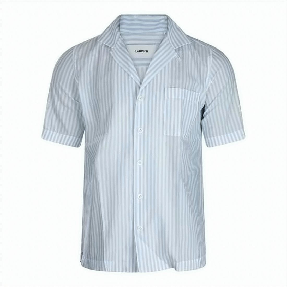 Lardini Vertical Striped Short-Sleeved Shirt