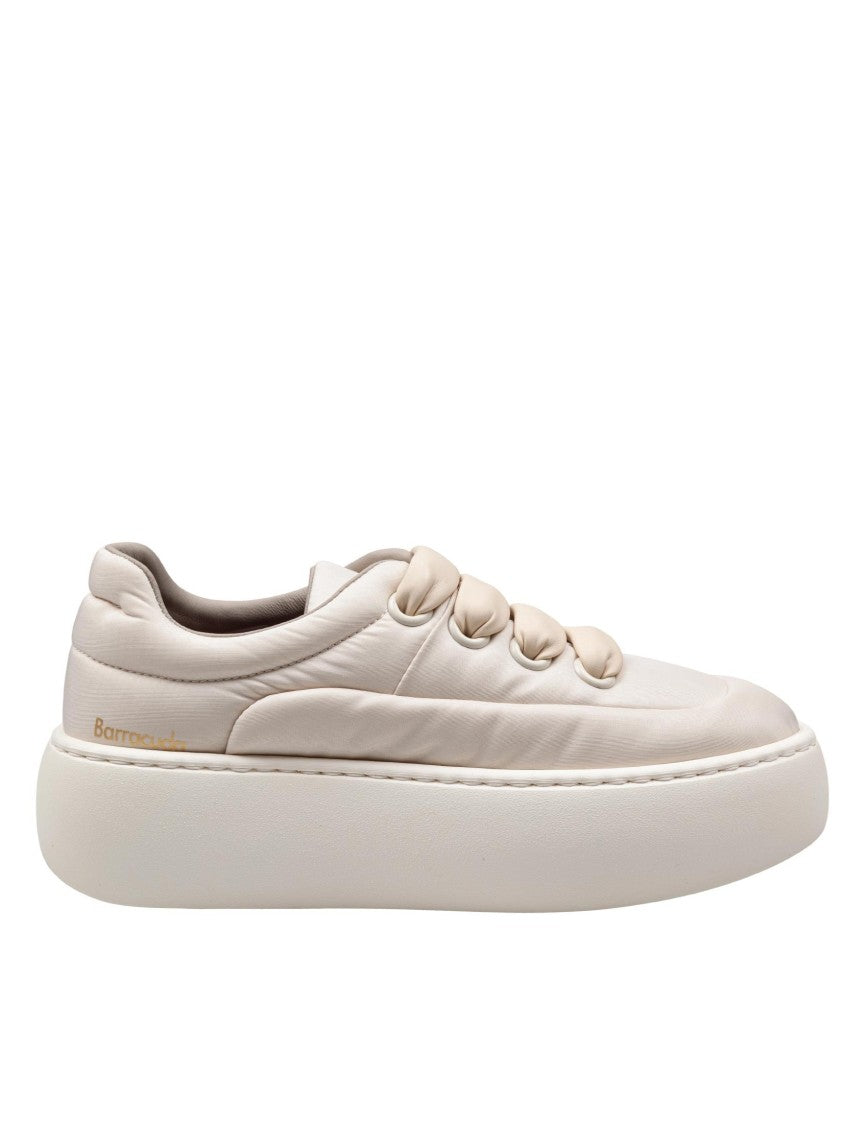 Barracuda Cream Water-Repellent Fabric Sneakers