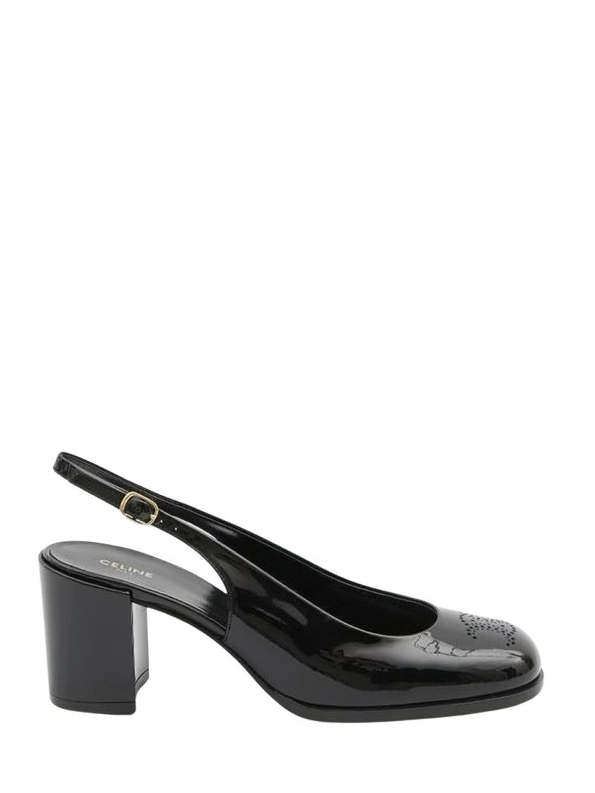 Celine Slingback Pumps With Rounded Toe