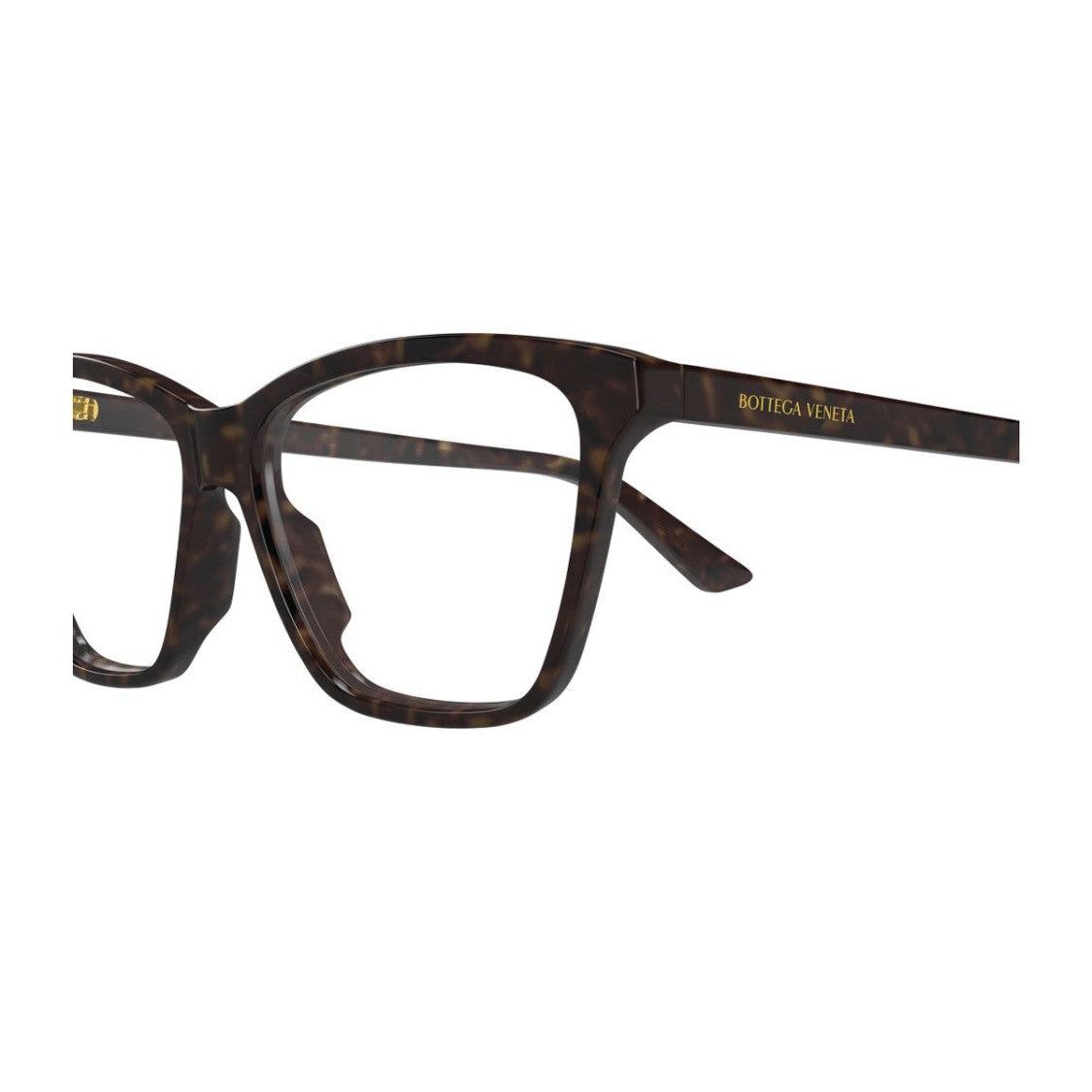 Bottega Veneta Havana Bv1421o Linea Logo Acetate Butterfly Sunglasses