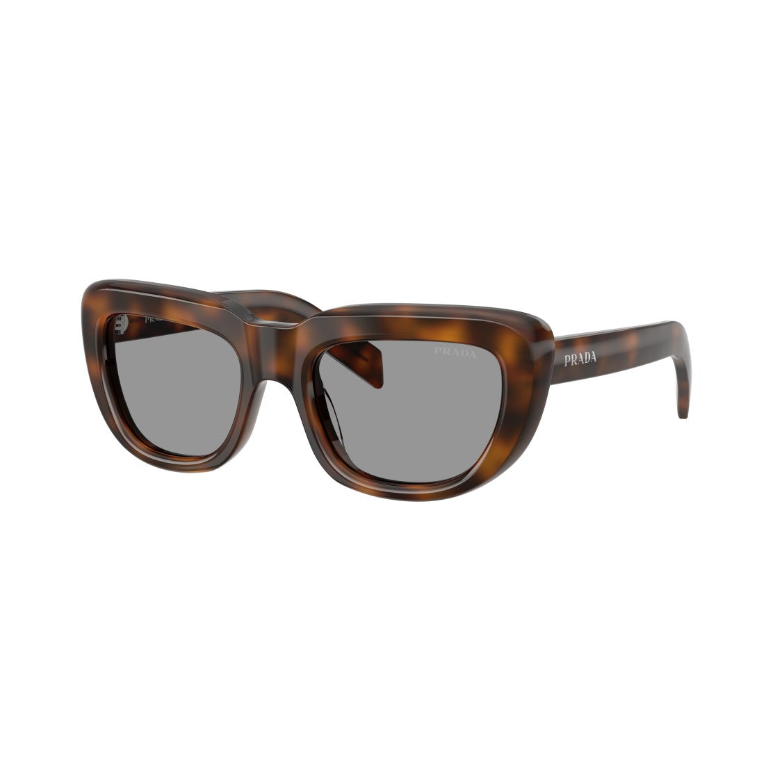 Prada 0Pr D07s Oversized Rectangular Frame Tortoiseshell Sunglasses