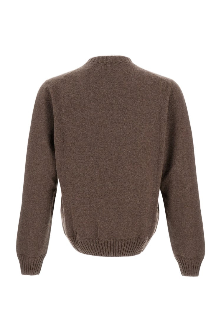 Gran Sasso Brown Cashmere Crewneck Sweater