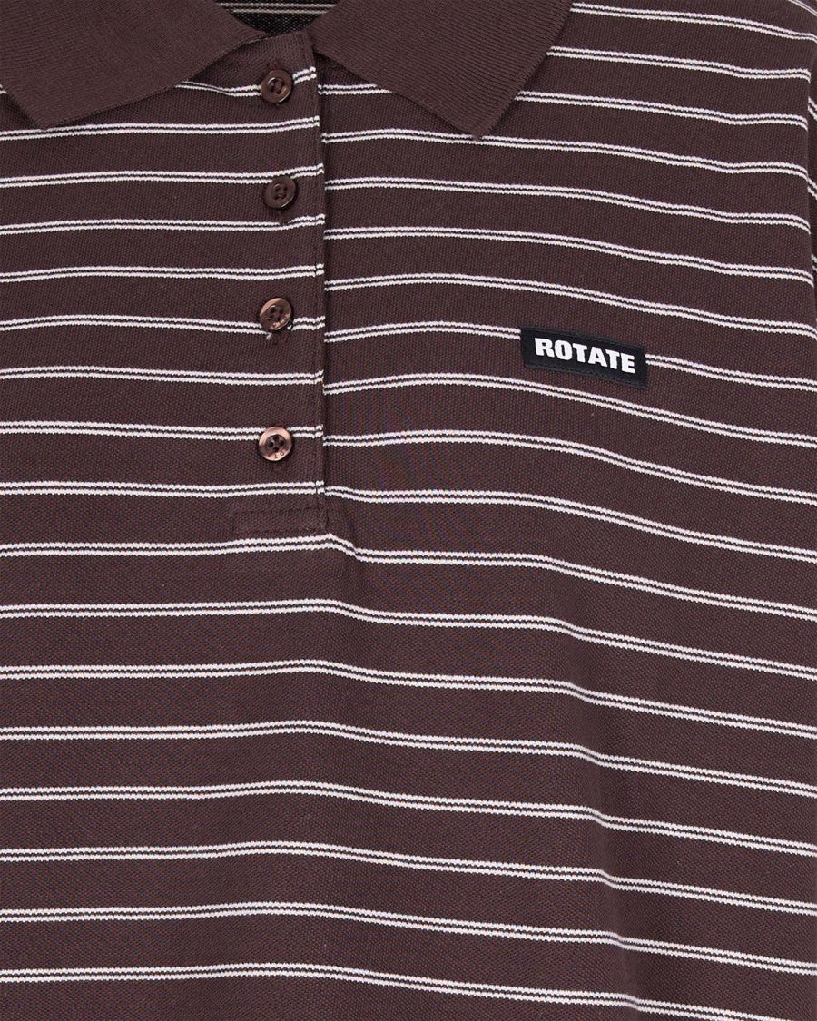 Rotate Molé Long-Sleeve Pique Polo