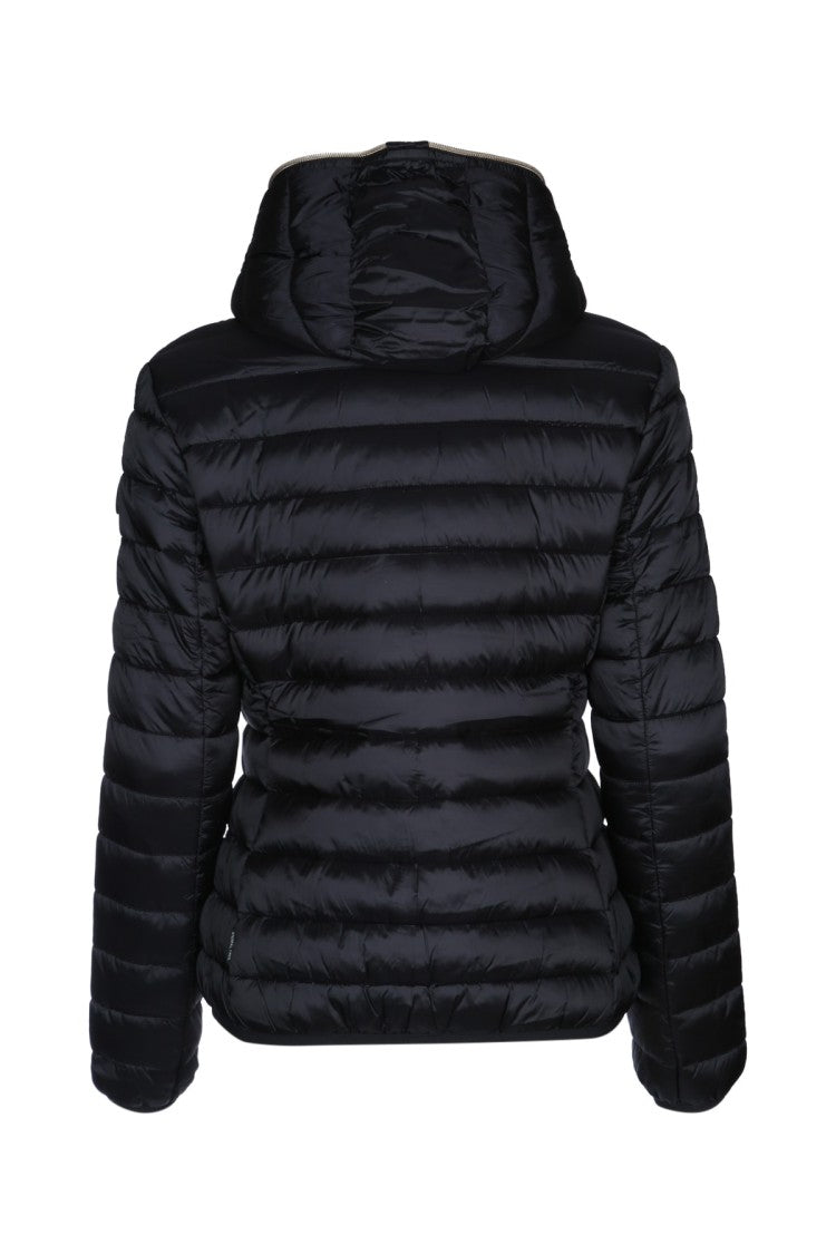 Save The Duck Quilted Lightweight Black Jacket With High Collar