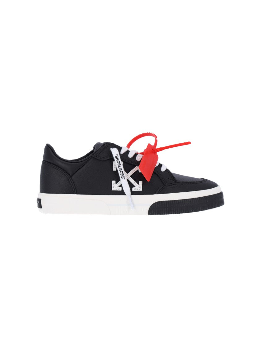 Off-White Vulcanized Low Sneakers With Rounded Toe