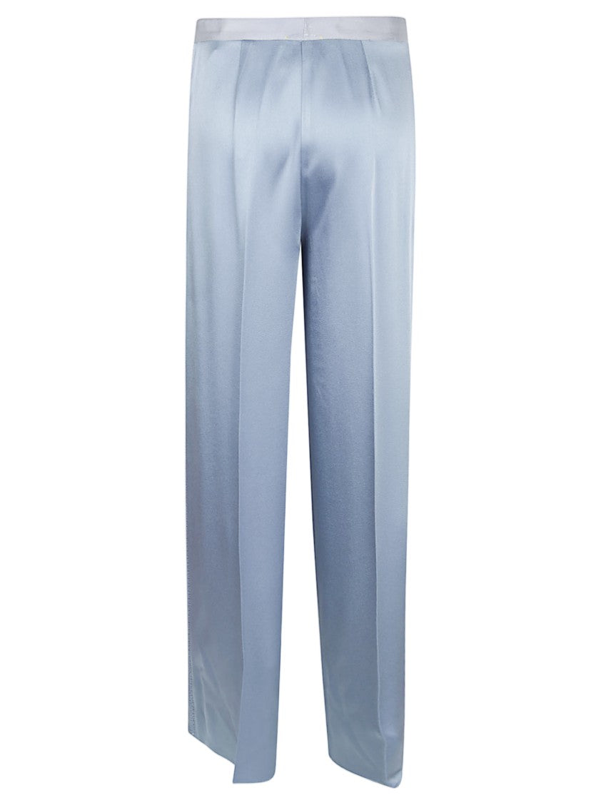 Forte Forte Anvers High-Waisted Shiny Satin Wide-Leg Pants