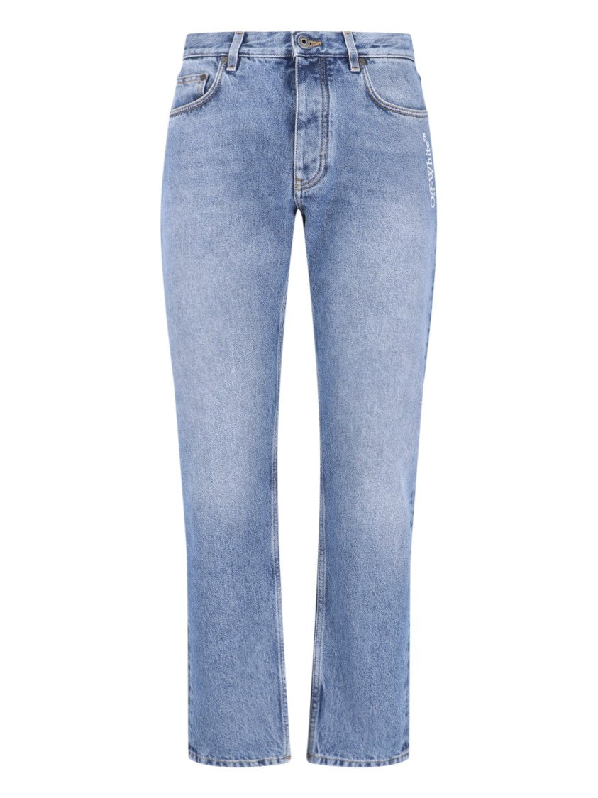 Off-White "Half-Arrow" Straight Jeans – Blue