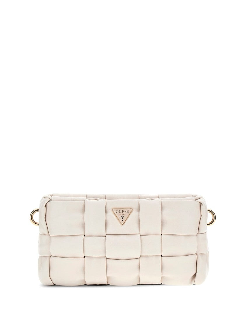 Guess Woven Faux Leather Shoulder Bag