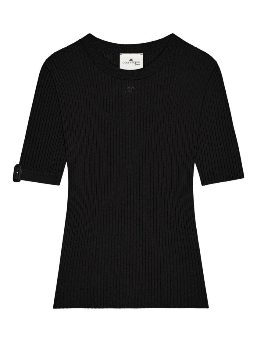 Courrèges Fitted Ribbed Knit Top