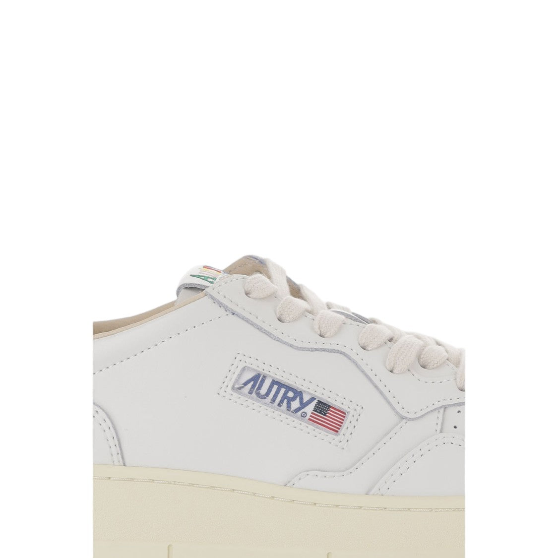 Autry Panel Design Low Leather Sneakers With Logo Accents