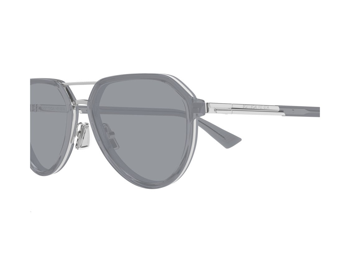 Bottega Veneta Grey Bv1373s Translucent Acetate Geometric Sunglasses
