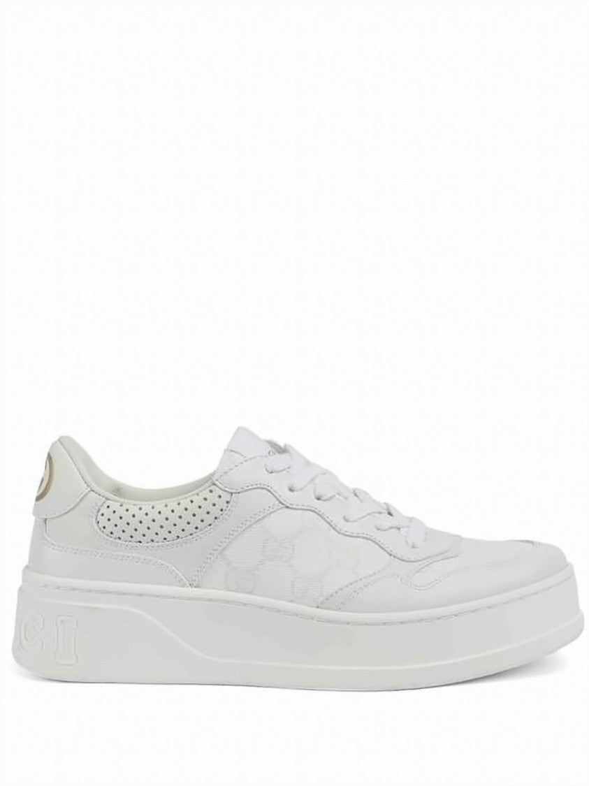 Gucci Low-Top Sneakers With Embossed Leather Upper